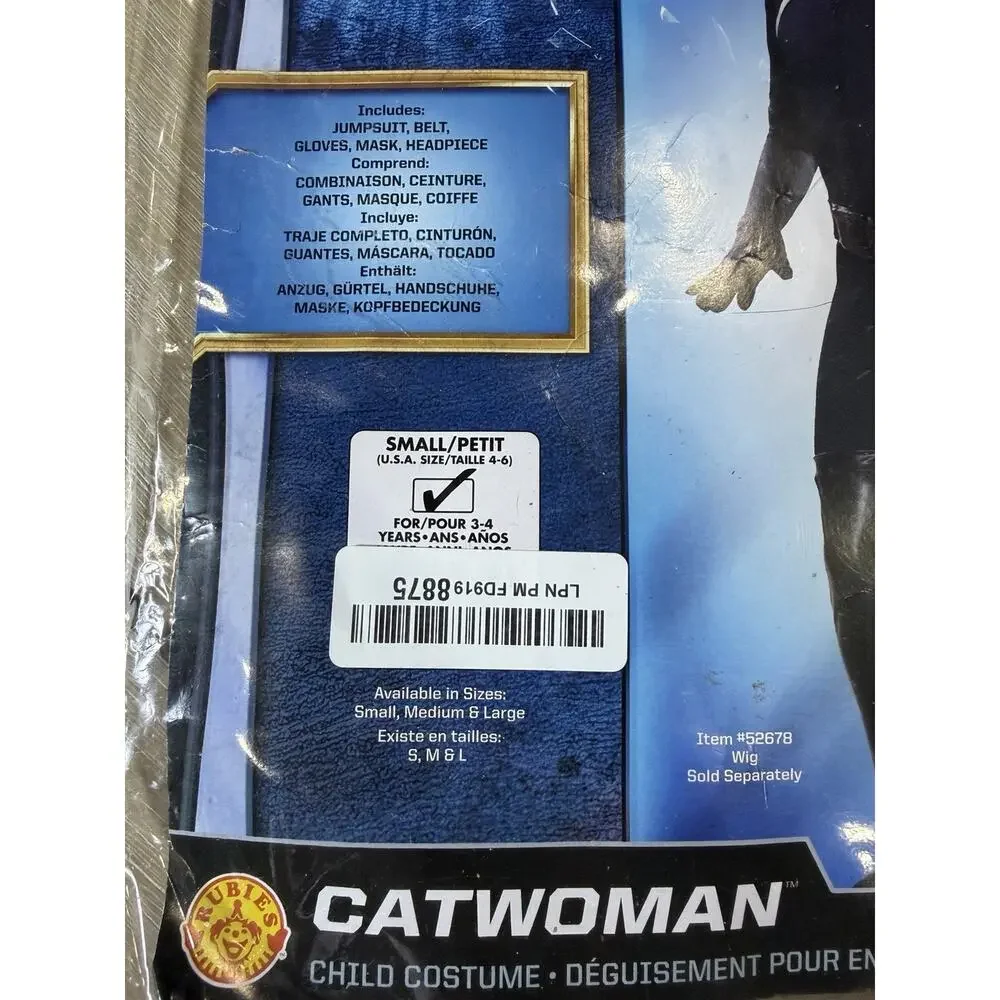 Batman‎ The Dark Knight Child's Deluxe Catwoman Costume Small Cosplay Halloween - Picture 2 of 12